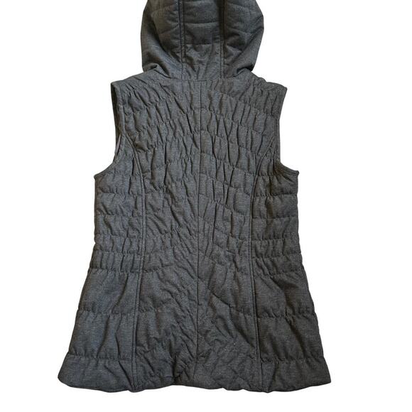 AVEC LES FILLES Quilted Hooded Vest Charcoal XSmall - Picture 3 of 10